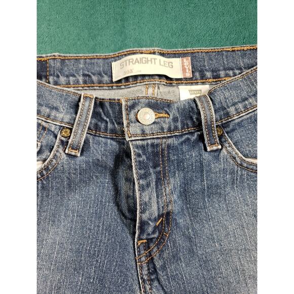 Levis 505 Jeans Size 6 Long Womens Blue Stretch Pants Denim Mid Rise Straight - Picture 5 of 13